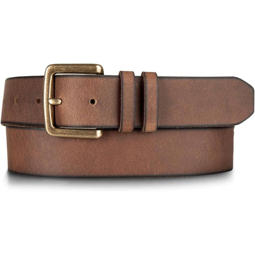 imageLucky Brand Mens Jeans Leather Belt Classic Casual Dress Everyday American Heritage Genuine Leather Metal BuckleDouble Keeper  Tan