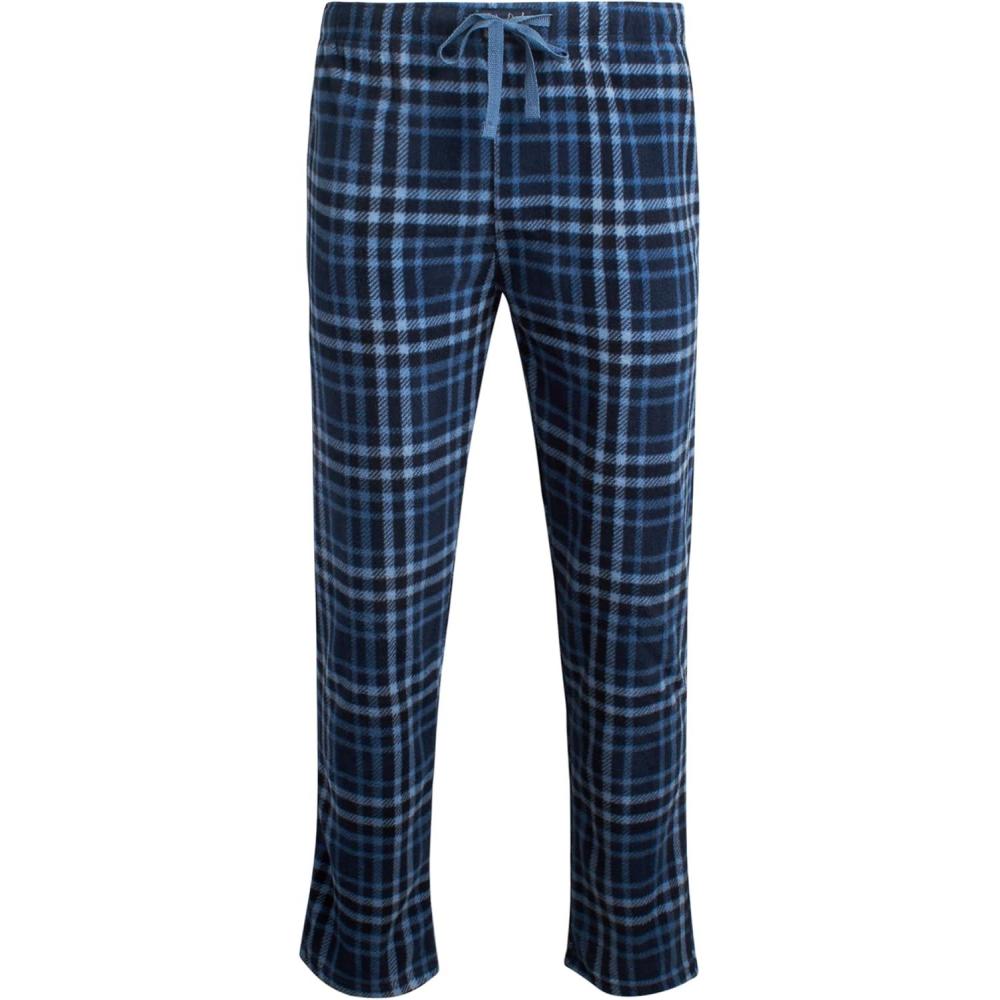 imageLucky Brand Mens Lightweight Plaid Fleece Pajama PantsMood Indigo Plaid