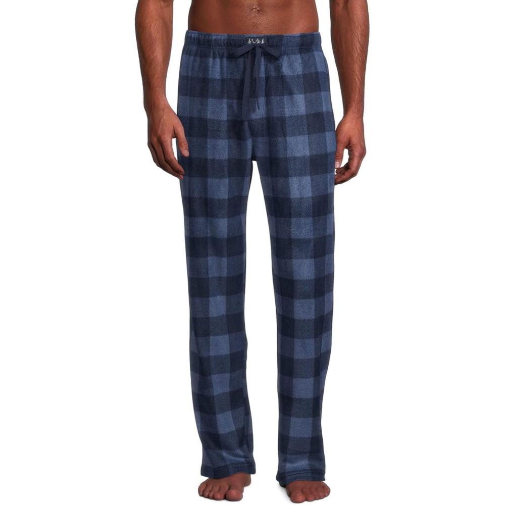 imageLucky Brand Mens Lightweight Plaid Fleece Pajama PantsNavy Checked Plaid