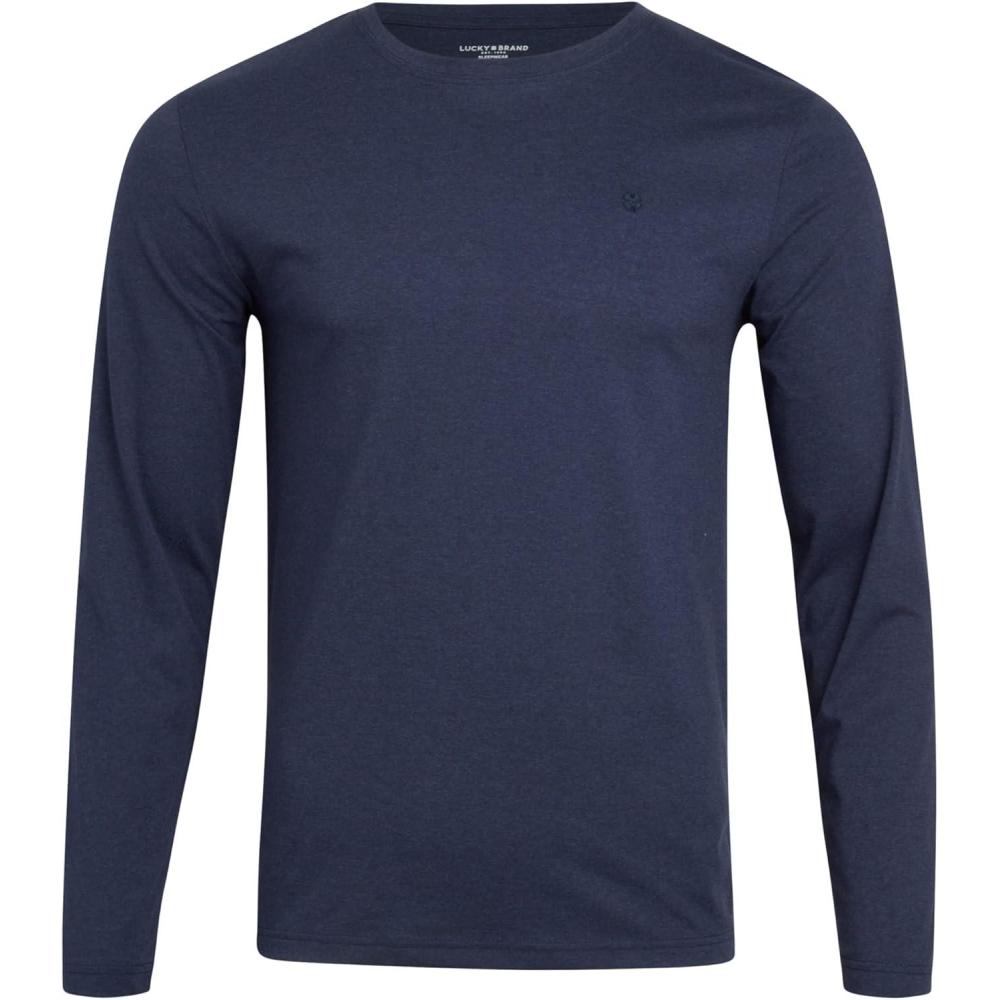 imageLucky Brand Mens Long Sleeve Tee Shirts Soft Crewneck Cotton Tees for Men  Lightweight Mens Shirts for Layering SXLMood Indigo