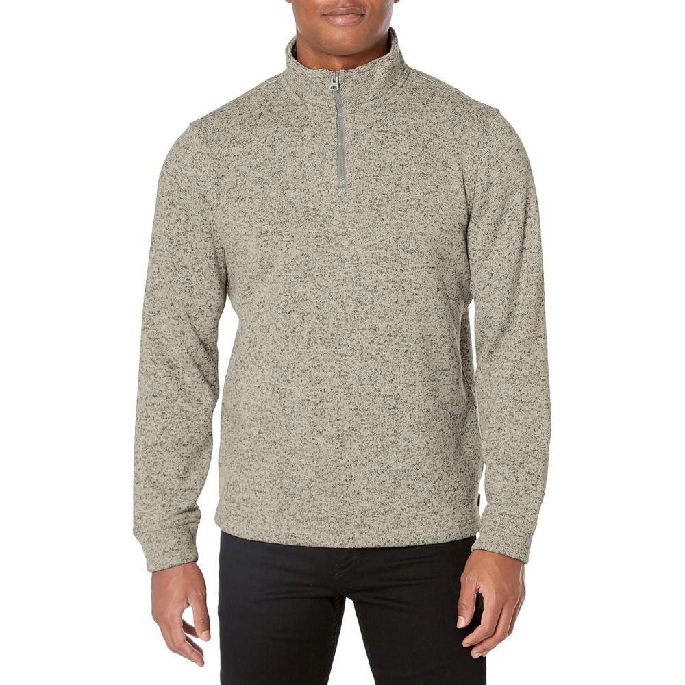 imageLucky Brand Mens Los Feliz Mock Neck Half Zip FleeceCream