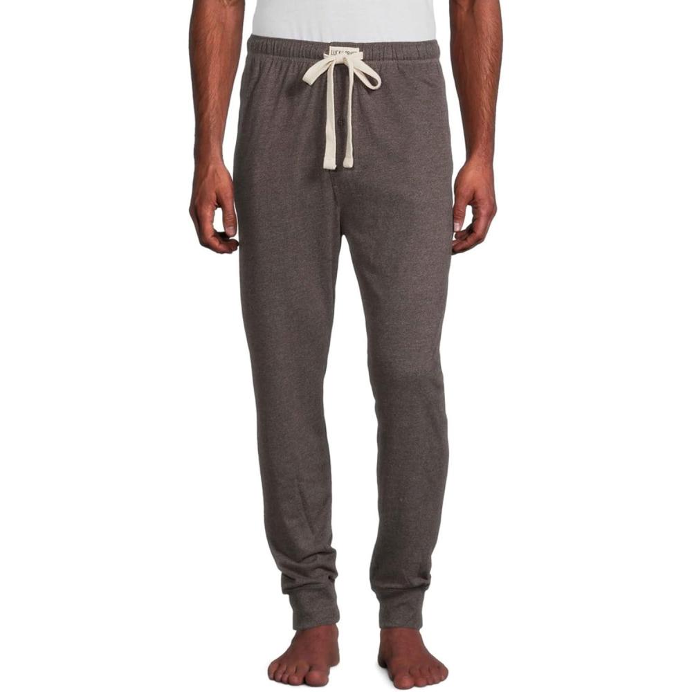 imageLucky Brand Mens Pajama Pants  Breathable Baselayer Bottom Joggers for Men with Side Pocket Casual Mens Lounge Pants SXLCharcoal Heather Grey