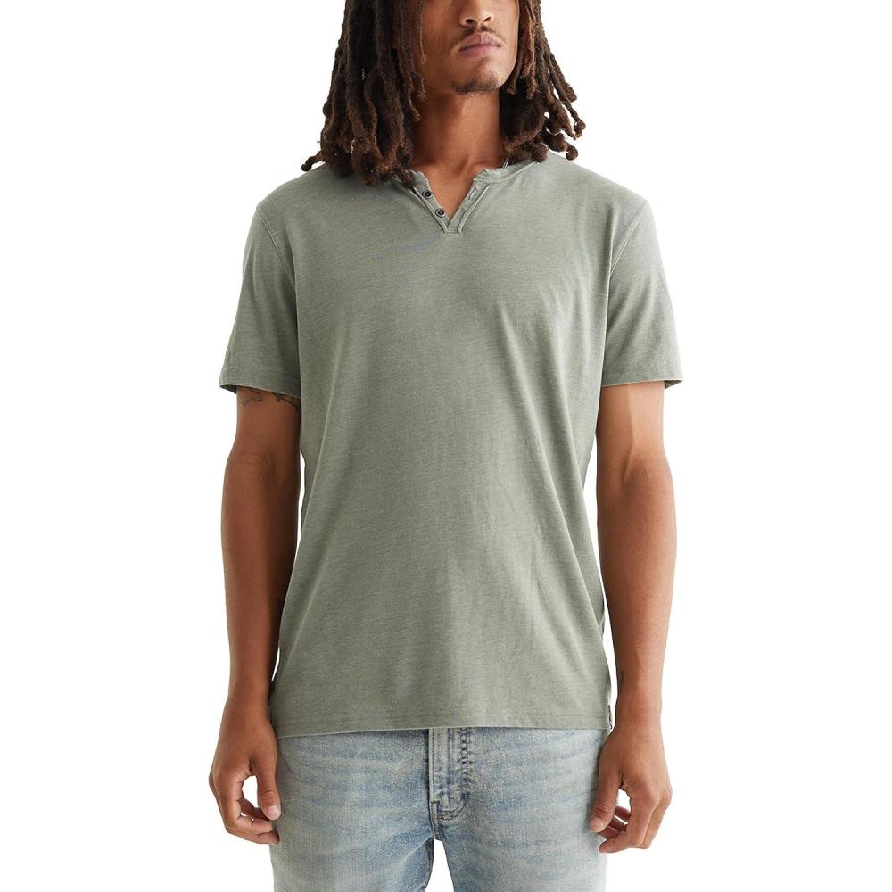 imageLucky Brand Mens Venice Burnout Notch Neck Tee ShirtLaurel Wreath