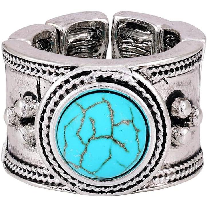 imageLucky Brand Single Howlite Stone Statement Ring  Size 7