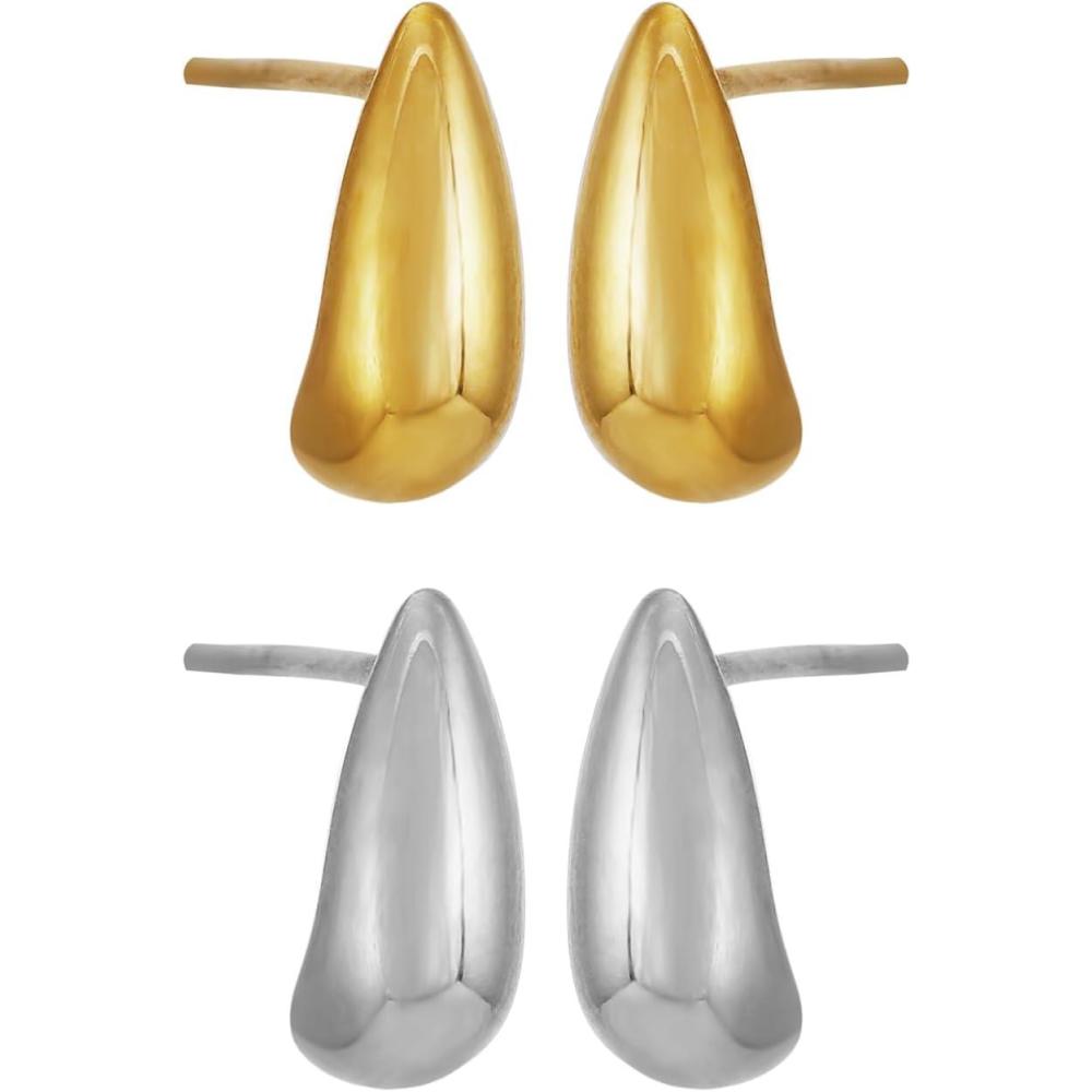 imageLucky Brand Stylish Gold Silver Plated Stud Earrings