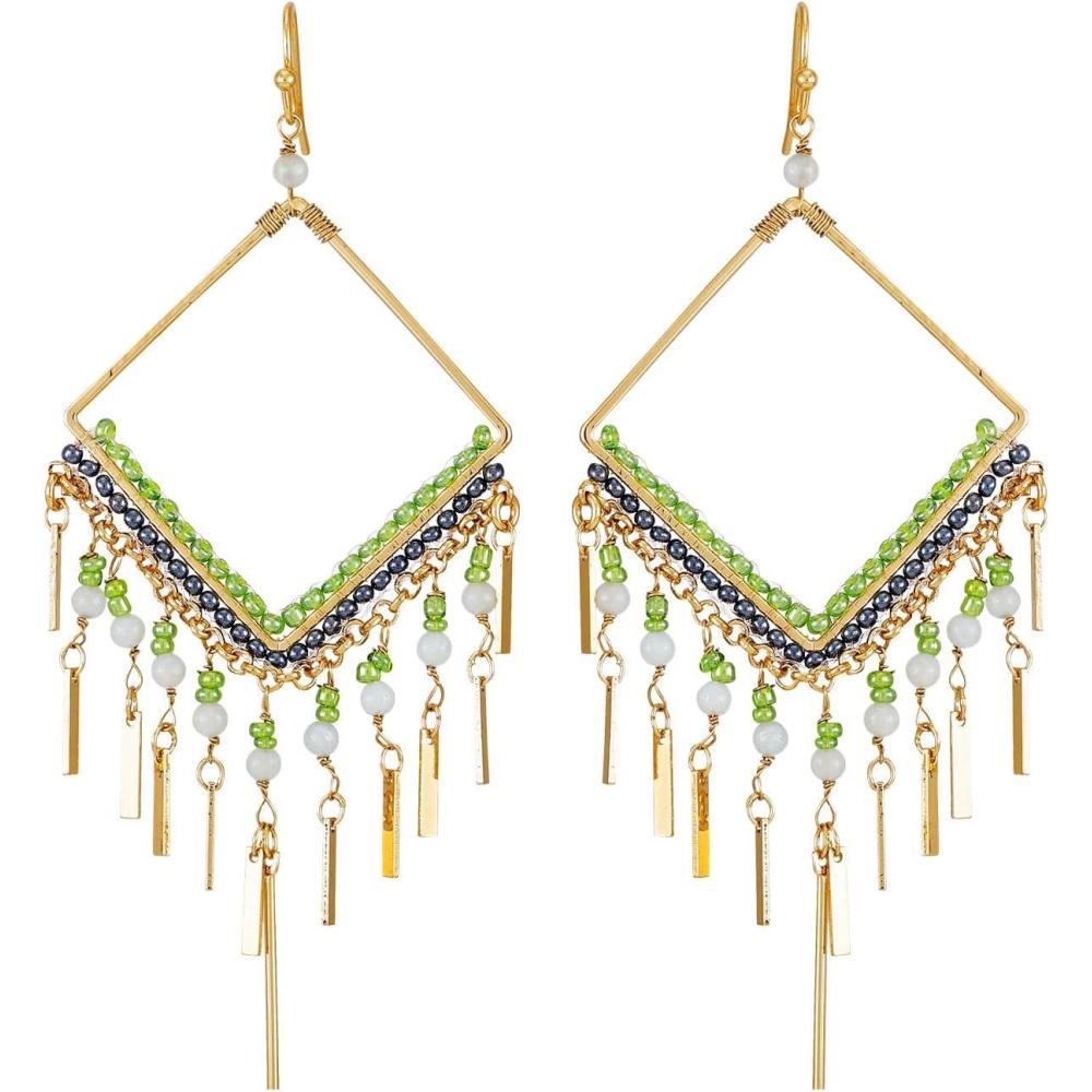 imageLucky Brand Trendy Gold Plated Dangle Earrings