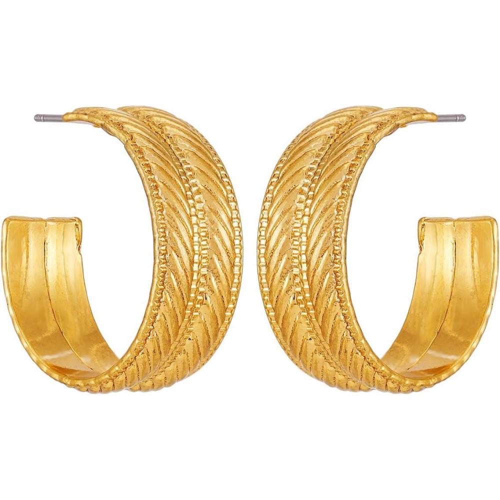 imageLucky Brand Trendy Textured Surface Hoop Earrings