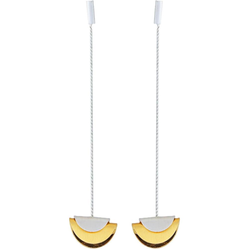 imageLucky Brand TwoTone Trendy Chain Pendant Earrings