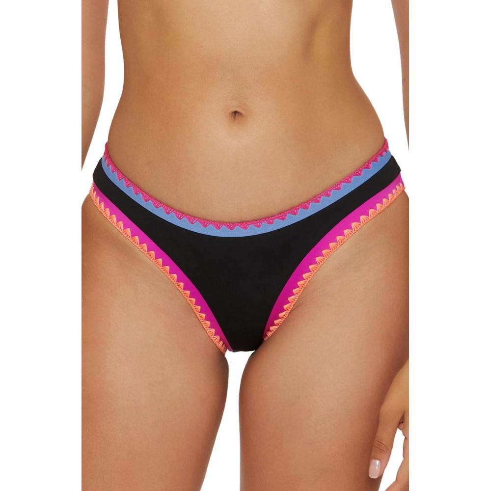 imageLucky Brand Womens Avila Hipster Bikini Bottom Cheeky Coverage Swimwear SeparatesBlack