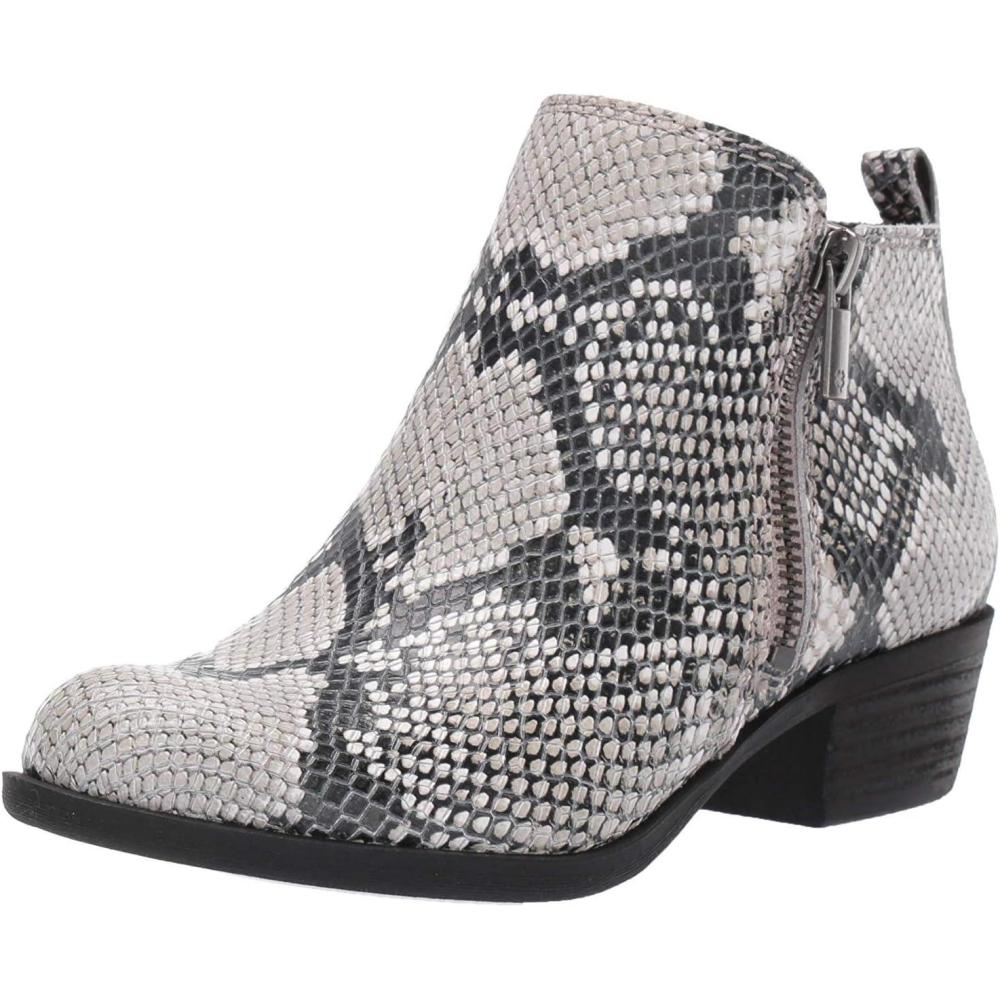 imageLucky Brand Womens Basel Ankle BootieBlackWhite Slither