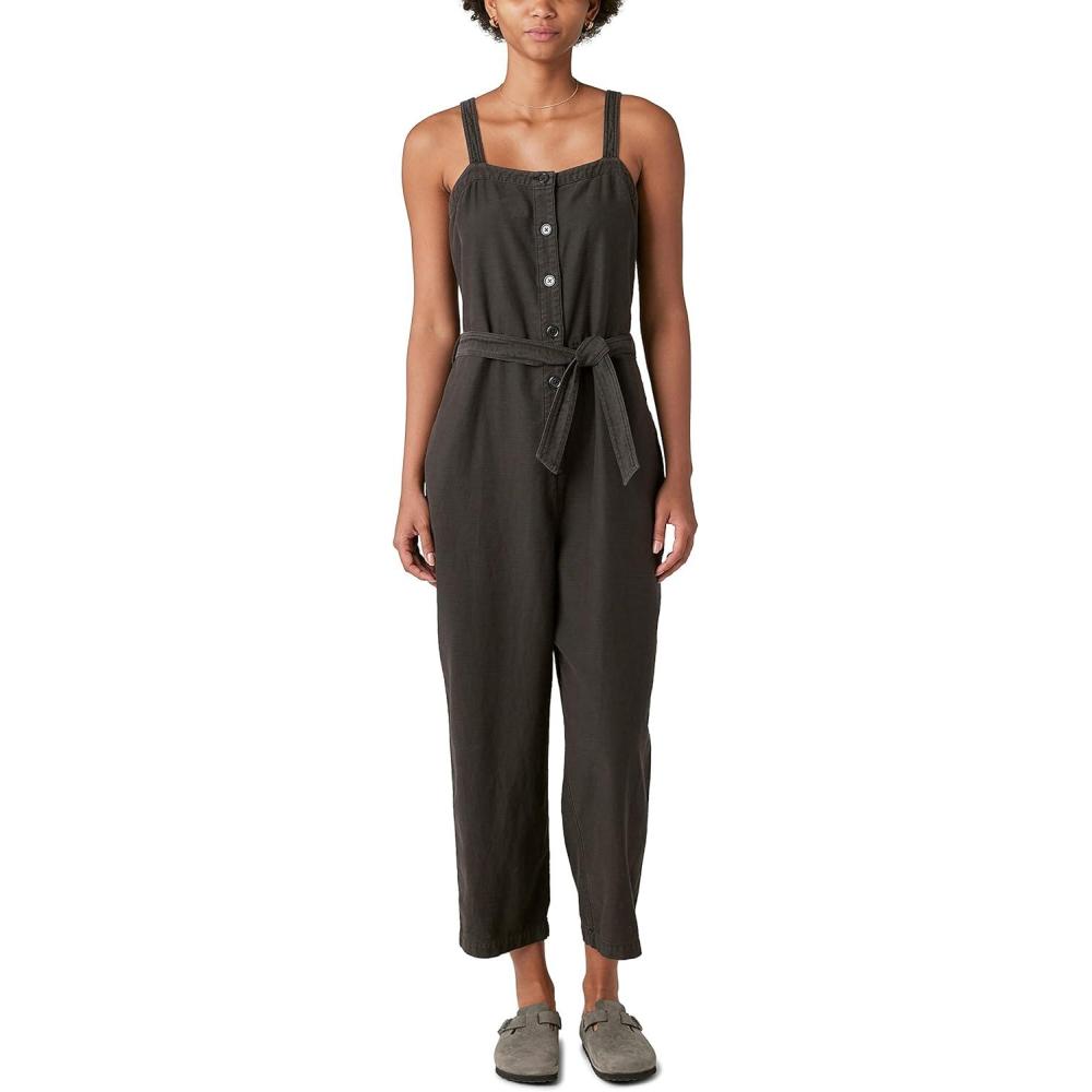 imageLucky Brand Womens Button Front JumpsuitRaven