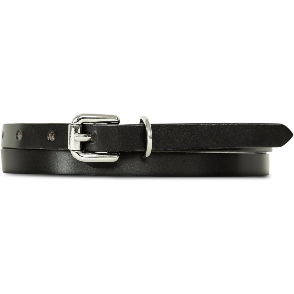 imageLucky Brand Womens Fashion Leather Belt  Stylish  Trend  Classic  Modern  Jean  Pant  Skirt  DressSkinny Roller  Black
