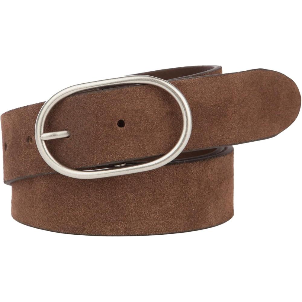 imageLucky Brand Womens Fashion Leather Belt  Stylish  Trend  Classic  Modern  Jean  Pant  Skirt  DressSuede Center Bar  Brown