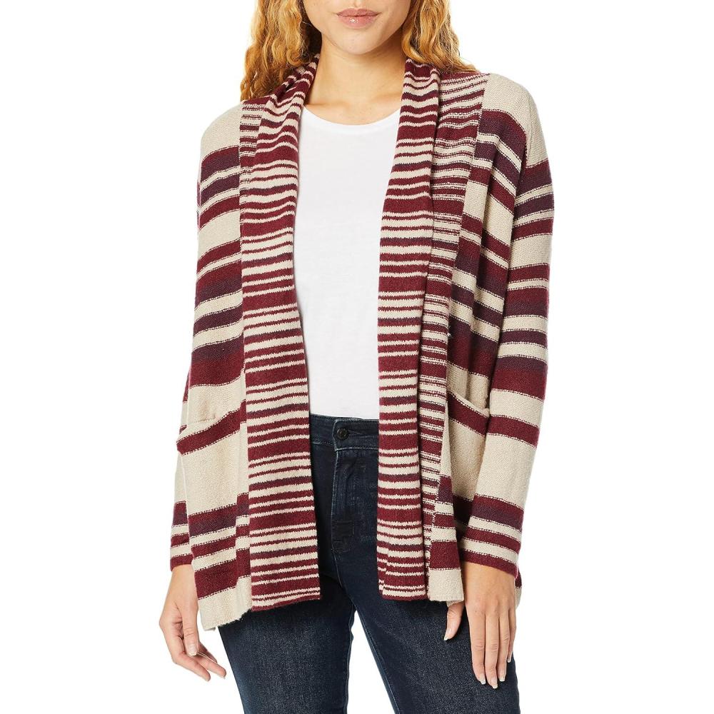imageLucky Brand Womens Long Sleeve Striped Cardigan SweaterMulti