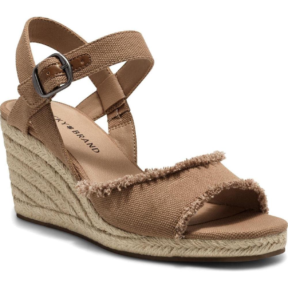 imageLucky Brand Womens Mindra Espadrille Wedge SandalLatte