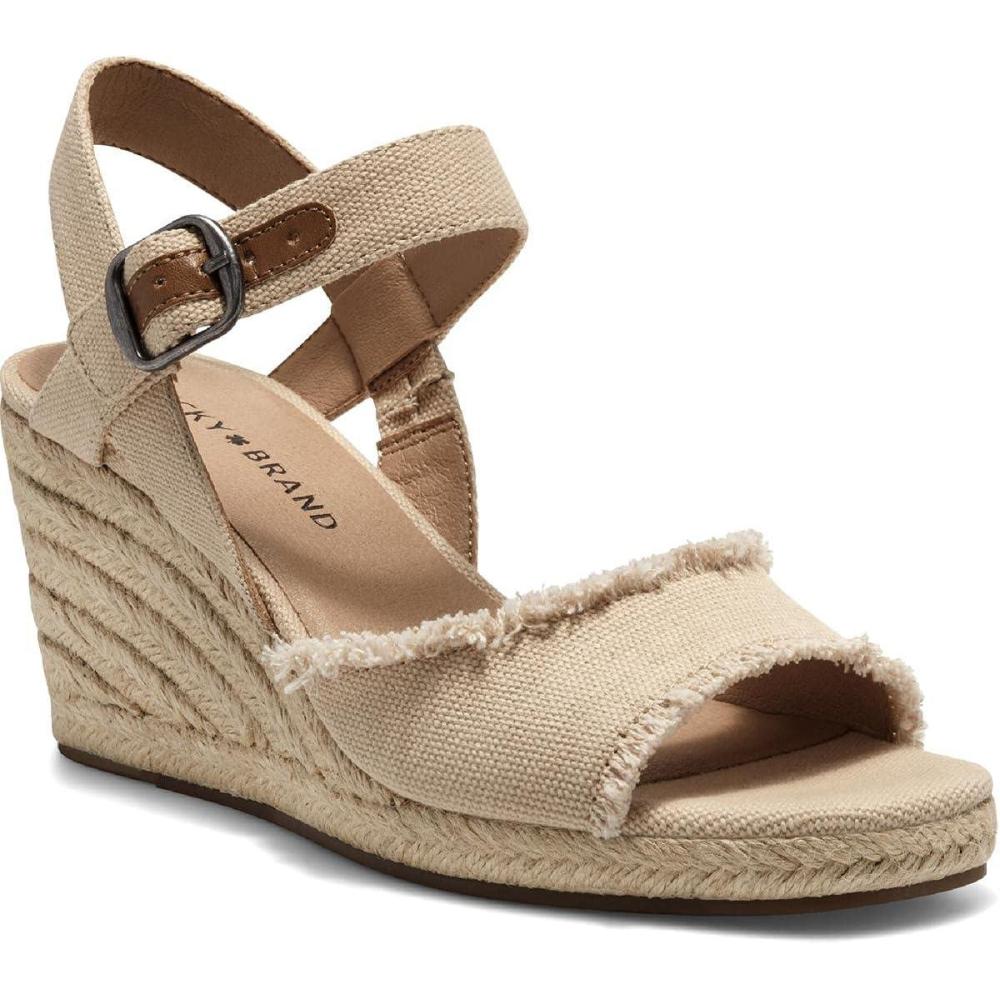 imageLucky Brand Womens Mindra Espadrille Wedge SandalMacadamia