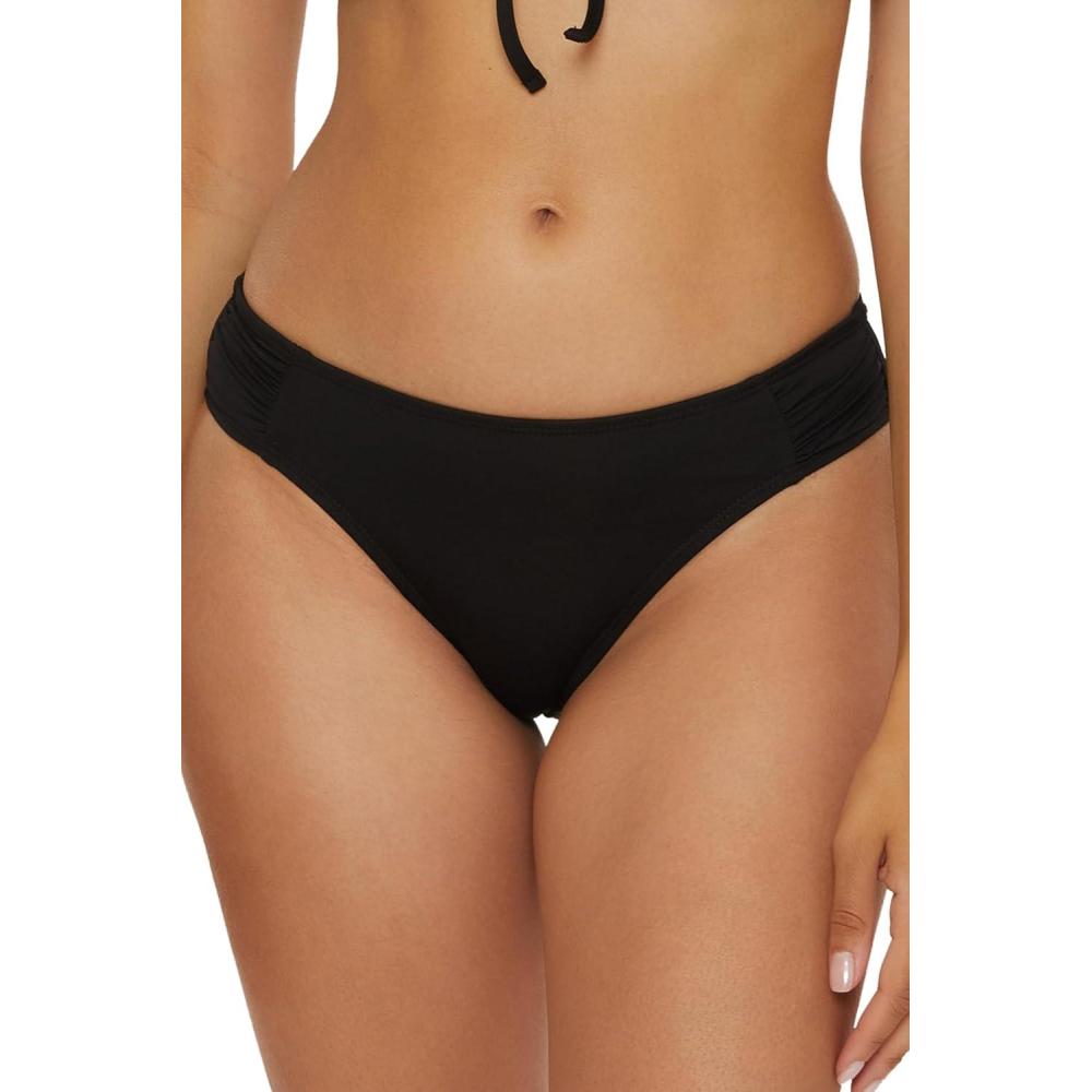 imageLucky Brand Womens Sea of Love Shirred Hipster Bikini Bottom Cheeky Coverage Swimwear Separates for WomenBlack