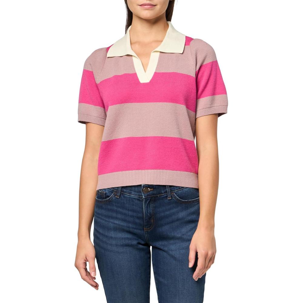 imageLucky Brand Womens Striped Polo Short Sleeve TeeWoodrose