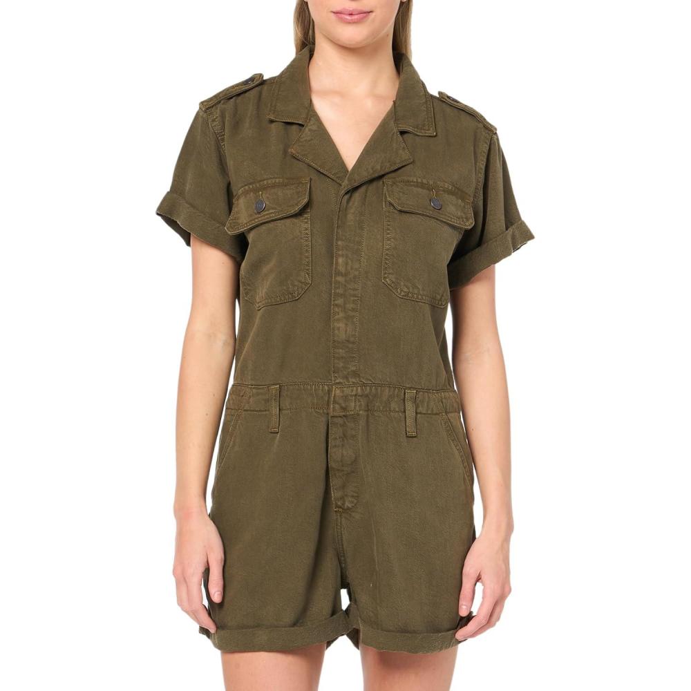 imageLucky Brand Womens Womens Denim Utility RomperDark Olive
