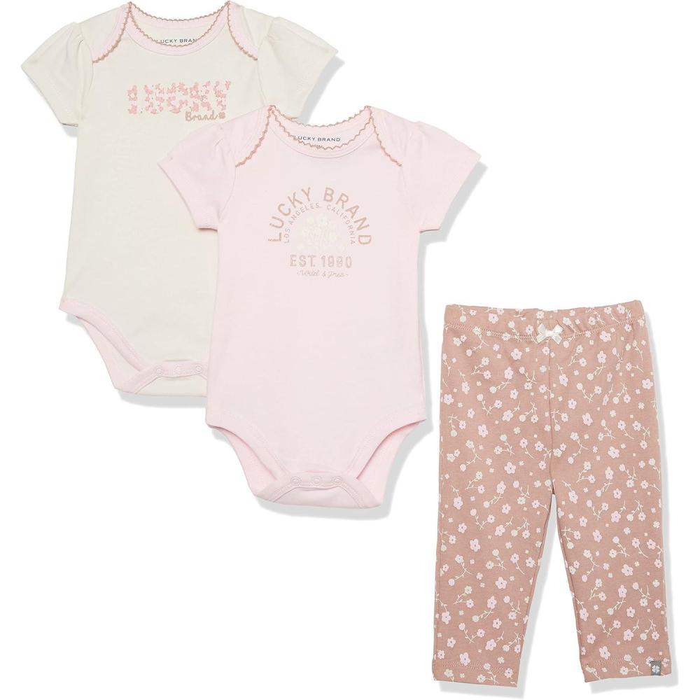 imageLucky Brand boys 3 Pieces Pant SetPinkEgretFawn