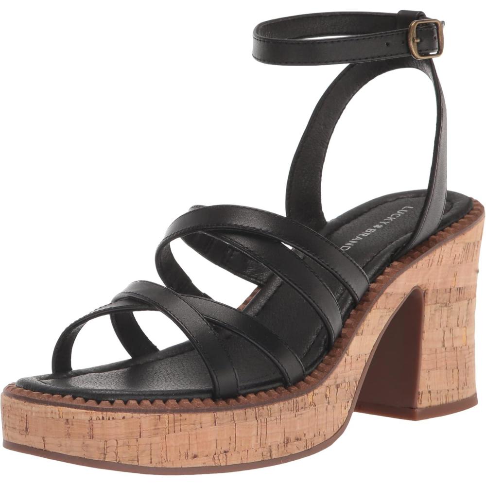 imageLucky Brand womens Taiza Platform SandalHeeled SandalBlack