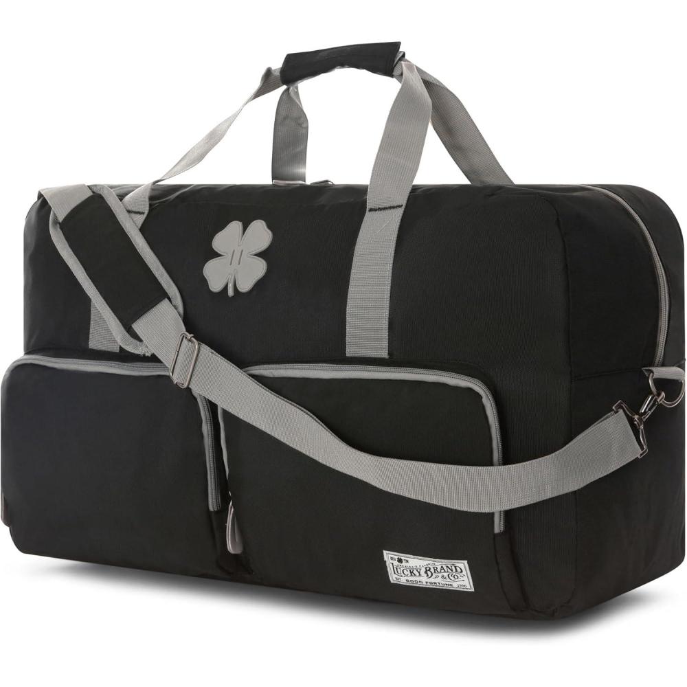 imageLucky Travel Duffel Bags 65L Gym Bag Travel Bag ampamp Large Duffle Bag for Men Foldable Overnight Weekender Bags for Women ampamp Men with Adjustable Shoulder Strap CamoBlack