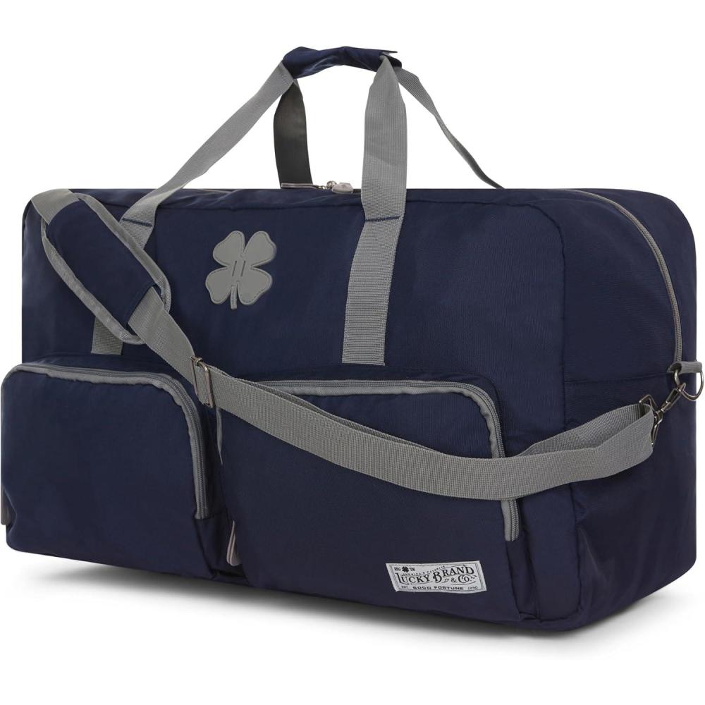 imageLucky Travel Duffel Bags 65L Gym Bag Travel Bag ampamp Large Duffle Bag for Men Foldable Overnight Weekender Bags for Women ampamp Men with Adjustable Shoulder Strap CamoNavy