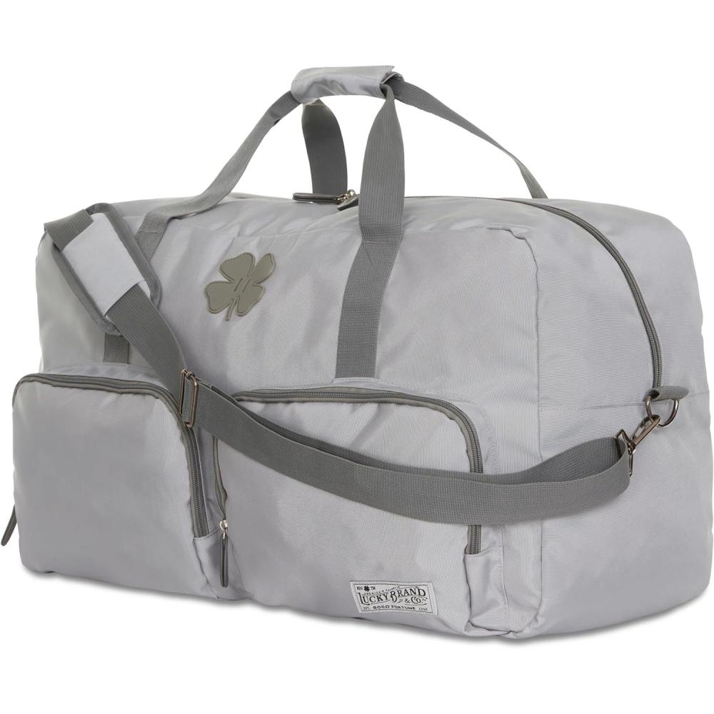 imageLucky Travel Duffel Bags 65L Gym Bag Travel Bag ampamp Large Duffle Bag for Men Foldable Overnight Weekender Bags for Women ampamp Men with Adjustable Shoulder Strap CamoLight Gray