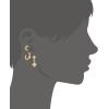 Lucky Brand 3 Pairs Star&Moon Shape Studs and Hoops Earrings with Sparkling Stone