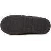 Lucky Brand Boy’s Faux Wool A-line House Shoes for Kids, Memory Foam Slippers(Black/Black)