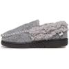 Lucky Brand Boy’s Faux Wool A-line House Shoes for Kids, Memory Foam Slippers(Grey/Grey)