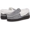 Lucky Brand Boy’s Faux Wool A-line House Shoes for Kids, Memory Foam Slippers(Grey/White)