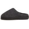 Lucky Brand Boy’s Faux Wool Clog Slippers with Memory Foam(Black)