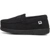 Lucky Brand Boy’s Micro Suede Fuzzy Lined Moccasin Slippers for Kids(Black)