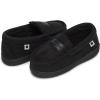 Lucky Brand Boy’s Micro Suede Fuzzy Lined Moccasin Slippers for Kids(Black)