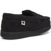Lucky Brand Boy’s Micro Suede Fuzzy Lined Moccasin Slippers for Kids(Black)