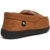 Lucky Brand Boy’s Micro Suede Fuzzy Lined Moccasin Slippers for Kids(Tan)
