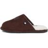 Lucky Brand Boy’s Micro-Suede Scuff Slippers, Kids House Shoes with Plush Lining(Dark Brown)
