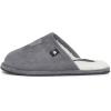 Lucky Brand Boy’s Micro-Suede Scuff Slippers, Kids House Shoes with Plush Lining(Grey)