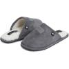 Lucky Brand Boy’s Micro-Suede Scuff Slippers, Kids House Shoes with Plush Lining(Grey)