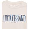 Lucky Brand Boys’ Short Sleeve Graphic Crew Neck T-Shirt, Soft, Comfortable, Relaxed Fit(Cloud Dancer Puff)