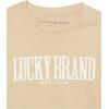 Lucky Brand Boys’ Short Sleeve Graphic Crew Neck T-Shirt, Soft, Comfortable, Relaxed Fit(Irish Cream Puff)