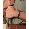 Lucky Brand Brown Cord Interlock Bracelet for Men 8.5 Black-Plated Brass, Corded Bracelet, Male Jewelry