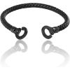 Lucky Brand Brown Cord Interlock Bracelet for Men 8.5 Black-Plated Brass, Corded Bracelet, Male Jewelry