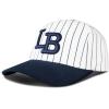 Lucky Brand Classic Cotton Adjustable | Dad Hat | Baseball Cap | Fishing | Low Profile | 5 Panel Design(Embroidered Lb Logo – Pin Stripe)