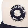 Lucky Brand Classic Cotton Adjustable | Dad Hat | Baseball Cap | Fishing | Low Profile | 5 Panel Design(Mfg Co Patch – Ivory)