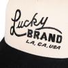 Lucky Brand Classic Cotton Adjustable | Dad Hat | Baseball Cap | Fishing | Low Profile | 5 Panel Design(Two Tone Embroidered – Stone/Black)