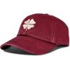 Lucky Brand Classic Cotton Hat | Adjustable | Dad Hat | Baseball Cap | Golf | Fishing | Low Profile | 5 Panel Design(Clover – Brick)