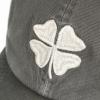 Lucky Brand Classic Cotton Hat | Adjustable | Dad Hat | Baseball Cap | Golf | Fishing | Low Profile | 5 Panel Design(Clover – Charcoal Grey)