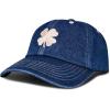 Lucky Brand Classic Cotton Hat | Adjustable | Dad Hat | Baseball Cap | Golf | Fishing | Low Profile | 5 Panel Design(Lucky Clover – Light Denim)